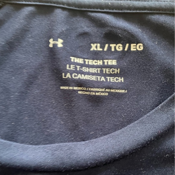Under Armour The Tech Tee Navy Short Sleeve Shirt Men's XL - Picture 5 of 7
